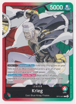 Krieg single card from One Piece Trading Card Game