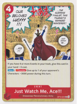 Just Watch Me, Ace!!! single card from One Piece Trading Card Game