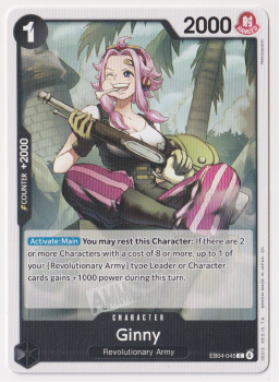 Ginny single card from One Piece Trading Card Game