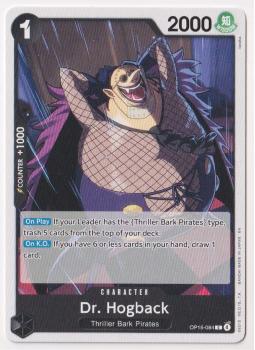 Dr. Hogback single card from One Piece Trading Card Game
