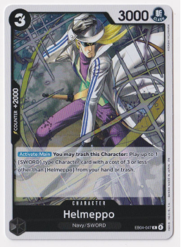Helmeppo single card from One Piece Trading Card Game