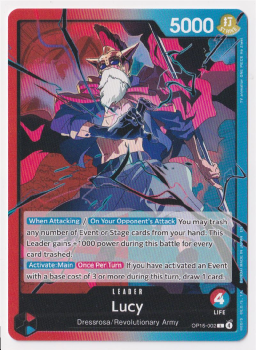 Lucy single card from One Piece Trading Card Game
