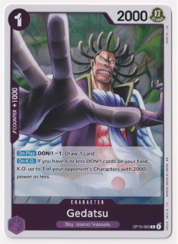 Gedatsu single card from One Piece Trading Card Game