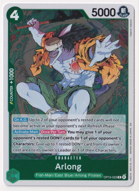 Arlong : OP15-023 ADVENTURES ON KAMI'S ISLAND - One Piece Single Card
