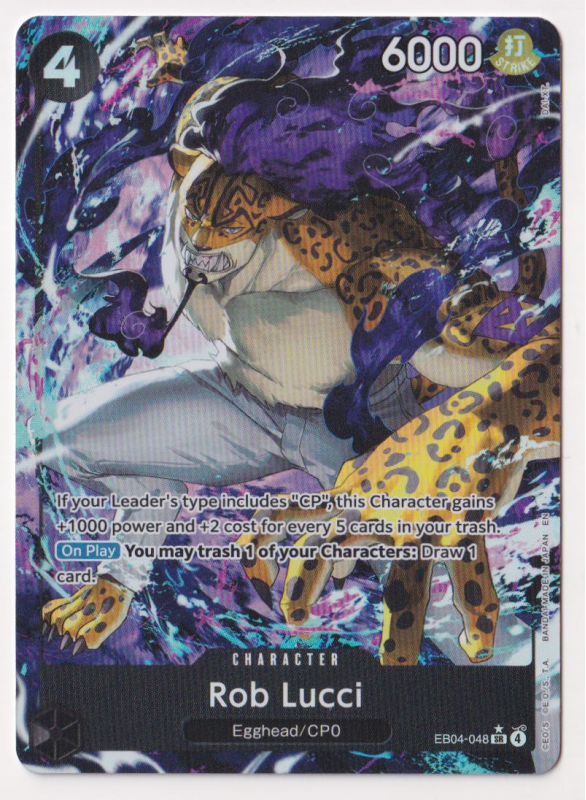 Rob Lucci (ALTERNATE ART) : EB04-048 ADVENTURES ON KAMI'S ISLAND - One Piece Single Card Rob Lucci (ALTERNATE ART) : EB04-048 ADVENTURES ON KAMI'S ISLAND - One Piece Single Card