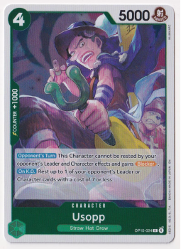 Usopp single card from One Piece Trading Card Game
