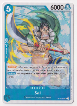 Sai single card from One Piece Trading Card Game
