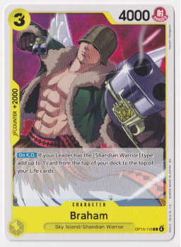 Braham single card from One Piece Trading Card Game
