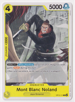 Mont Blanc Noland single card from One Piece Trading Card Game