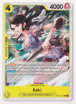 Raki single card from One Piece Trading Card Game