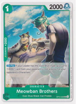 Meowban Brothers single card from One Piece Trading Card Game