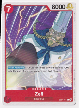 Zeff single card from One Piece Trading Card Game