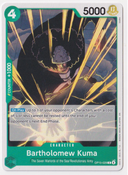 Bartholomew Kuma single card from One Piece Trading Card Game