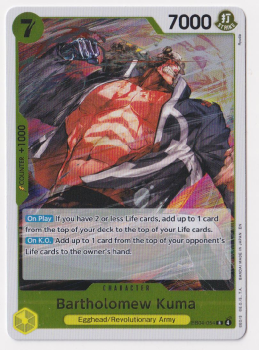 Bartholomew Kuma single card from One Piece Trading Card Game
