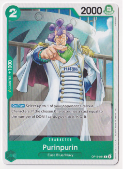 Purinpurin single card from One Piece Trading Card Game