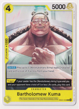 Bartholomew Kuma single card from One Piece Trading Card Game