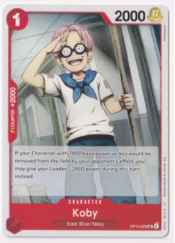Koby single card from One Piece Trading Card Game