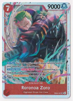 Roronoa Zoro single card from One Piece Trading Card Game