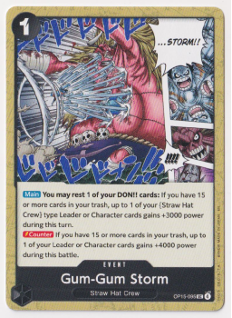 Gum-Gum Storm single card from One Piece Trading Card Game