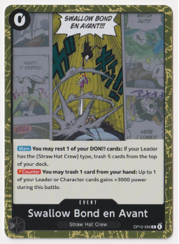Swallow Bond en Avant single card from One Piece Trading Card Game