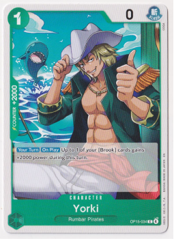 Yorki single card from One Piece Trading Card Game