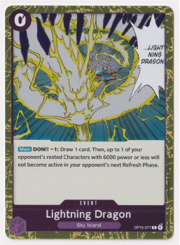 Lightning Dragon single card from One Piece Trading Card Game