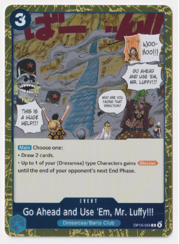 Go Ahead and Use 'Em, Mr. Luffy!!! single card from One Piece Trading Card Game