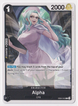 Alpha single card from One Piece Trading Card Game