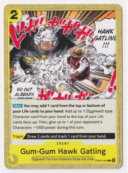 Gum-Gum Hawk Gatling single card from One Piece Trading Card Game