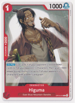 Higuma single card from One Piece Trading Card Game