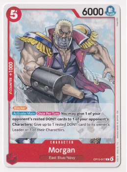 Morgan single card from One Piece Trading Card Game