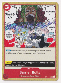 Barrier Bulls single card from One Piece Trading Card Game