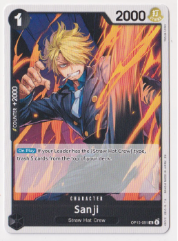 Sanji single card from One Piece Trading Card Game