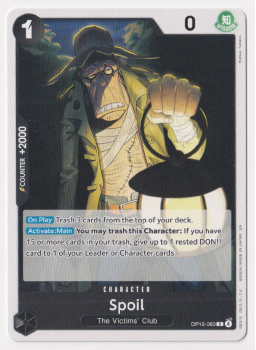 Spoil single card from One Piece Trading Card Game