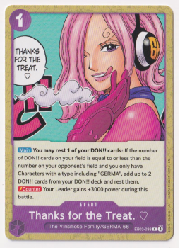 Thanks for the Treat. single card from One Piece Trading Card Game