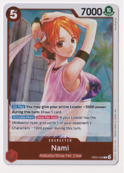 Nami single card from One Piece Trading Card Game