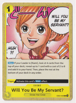 Will You be My Servant? single card from One Piece Trading Card Game