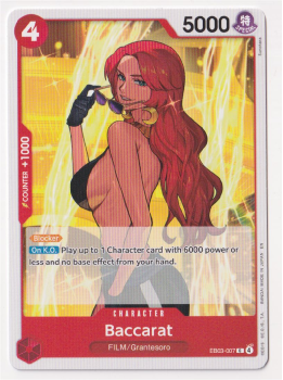 Baccarat single card from One Piece Trading Card Game