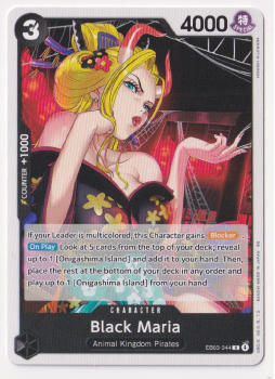Black Maria single card from One Piece Trading Card Game