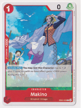 Makino single card from One Piece Trading Card Game