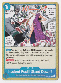 Insolent Fool!! Stand Down!! single card from One Piece Trading Card Game