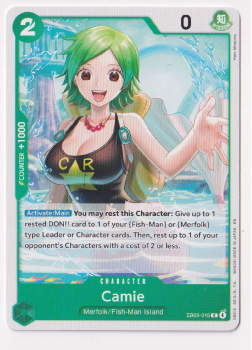 Camie single card from One Piece Trading Card Game