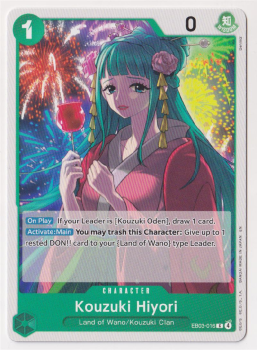 Kouzuki Hiyori single card from One Piece Trading Card Game