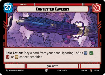 Contested Caverns - Quarzite single card from Star Wars Unlimited