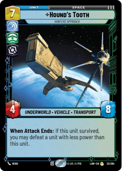 Hound's Tooth - Hunters' Approach single card from Star Wars Unlimited