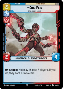 Chio Fain - Four-Armed Slicer single card from Star Wars Unlimited