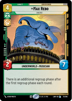 Max Rebo - Encore! single card from Star Wars Unlimited