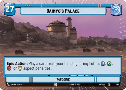 Daimyo's Palace - Tatooine (HYPERSPACE) single card from Star Wars Unlimited