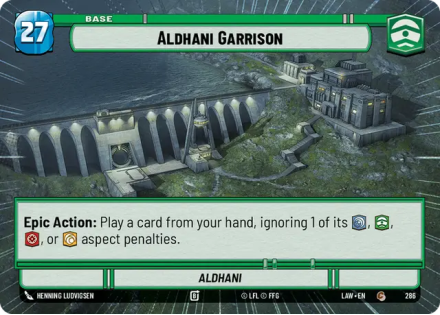 Aldhani Garrison - Aldhani (HYPERSPACE) single card from Star Wars Unlimited