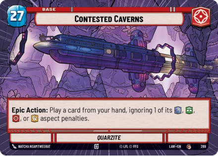Contested Caverns - Quarzite (HYPERSPACE) single card from Star Wars Unlimited